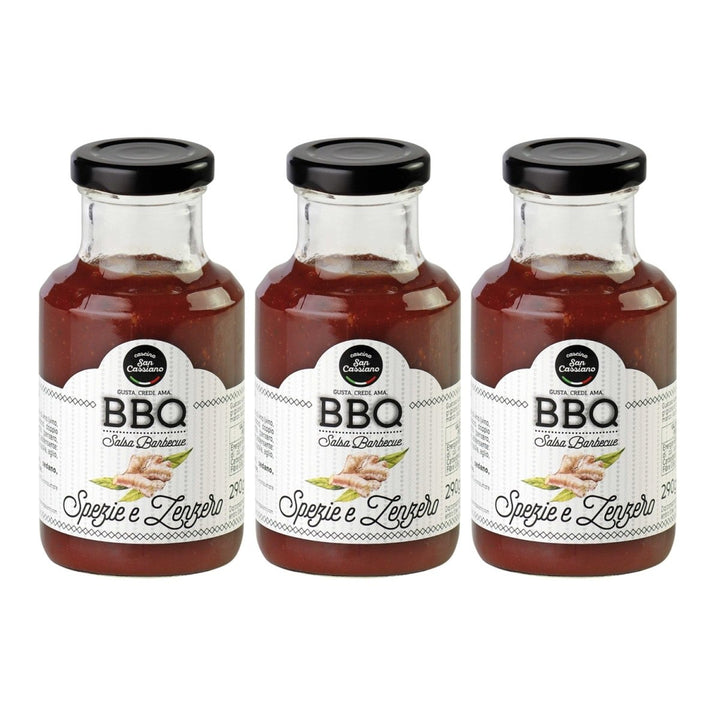 Cascina San Cassiano BBQ - Sauce mit Tomaten Ingwer und Gewürze Italien (3 x 290g) - Versanel - 