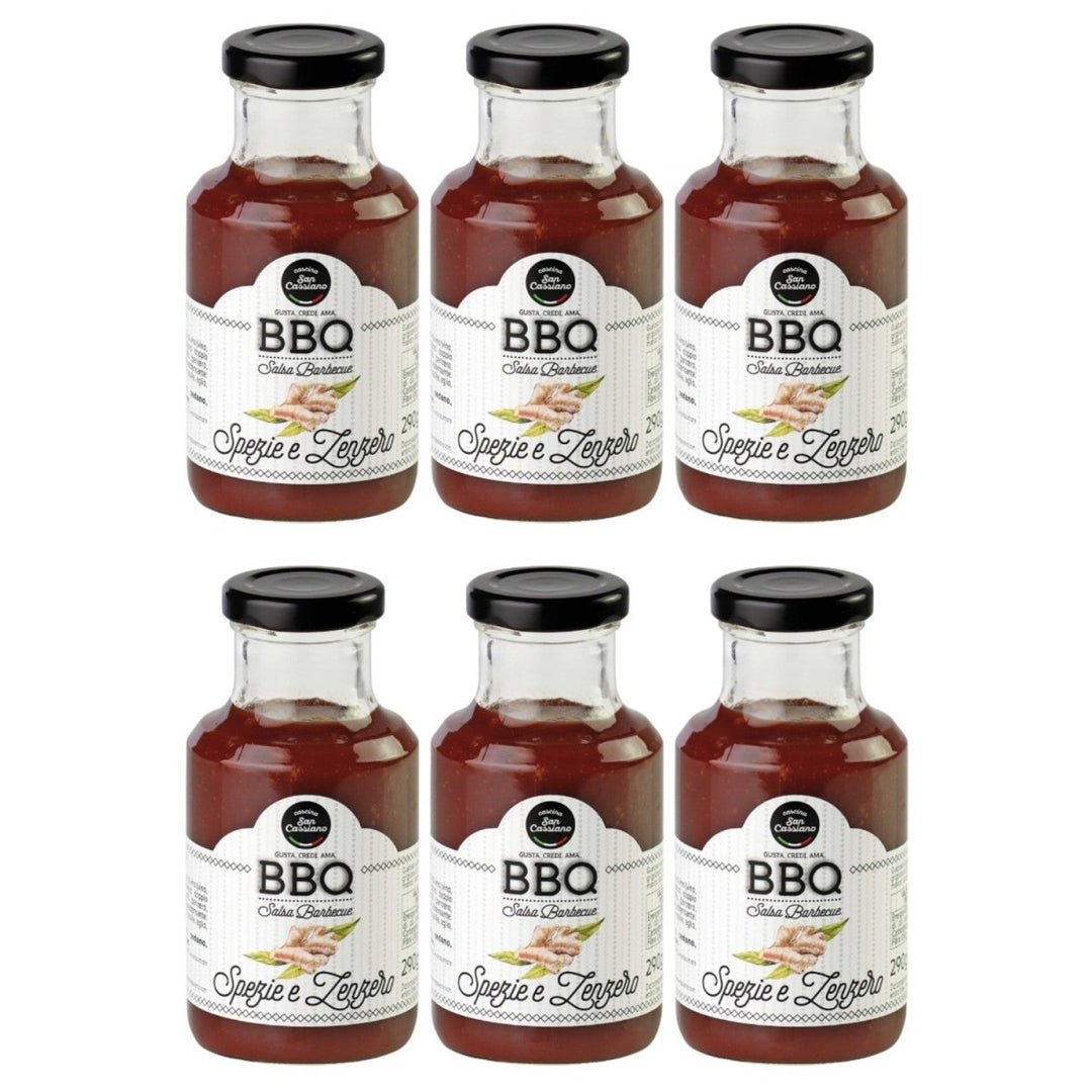 Cascina San Cassiano BBQ - Sauce mit Tomaten Ingwer und Gewürze Italien (6 x 290g) - Versanel - 