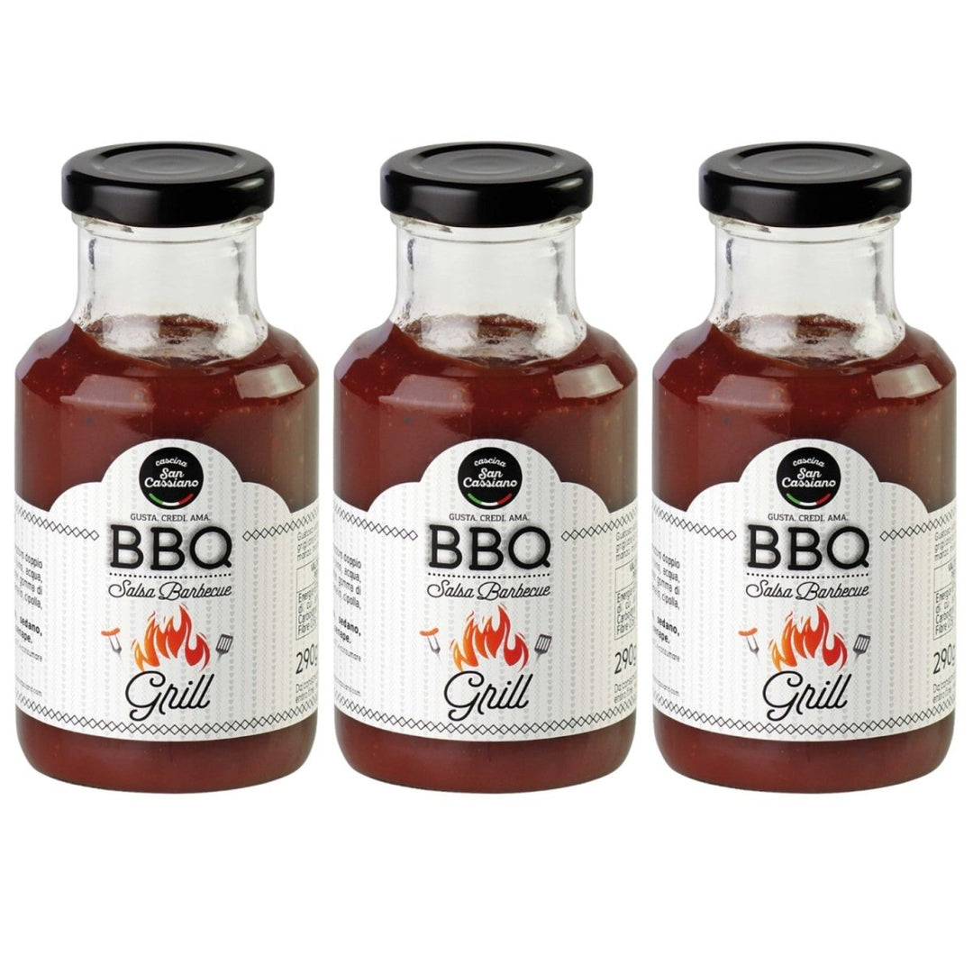 Cascina San Cassiano BBQ - Sauce mit Tomaten und Gewürze Italien (3 x 290g) - Versanel - 
