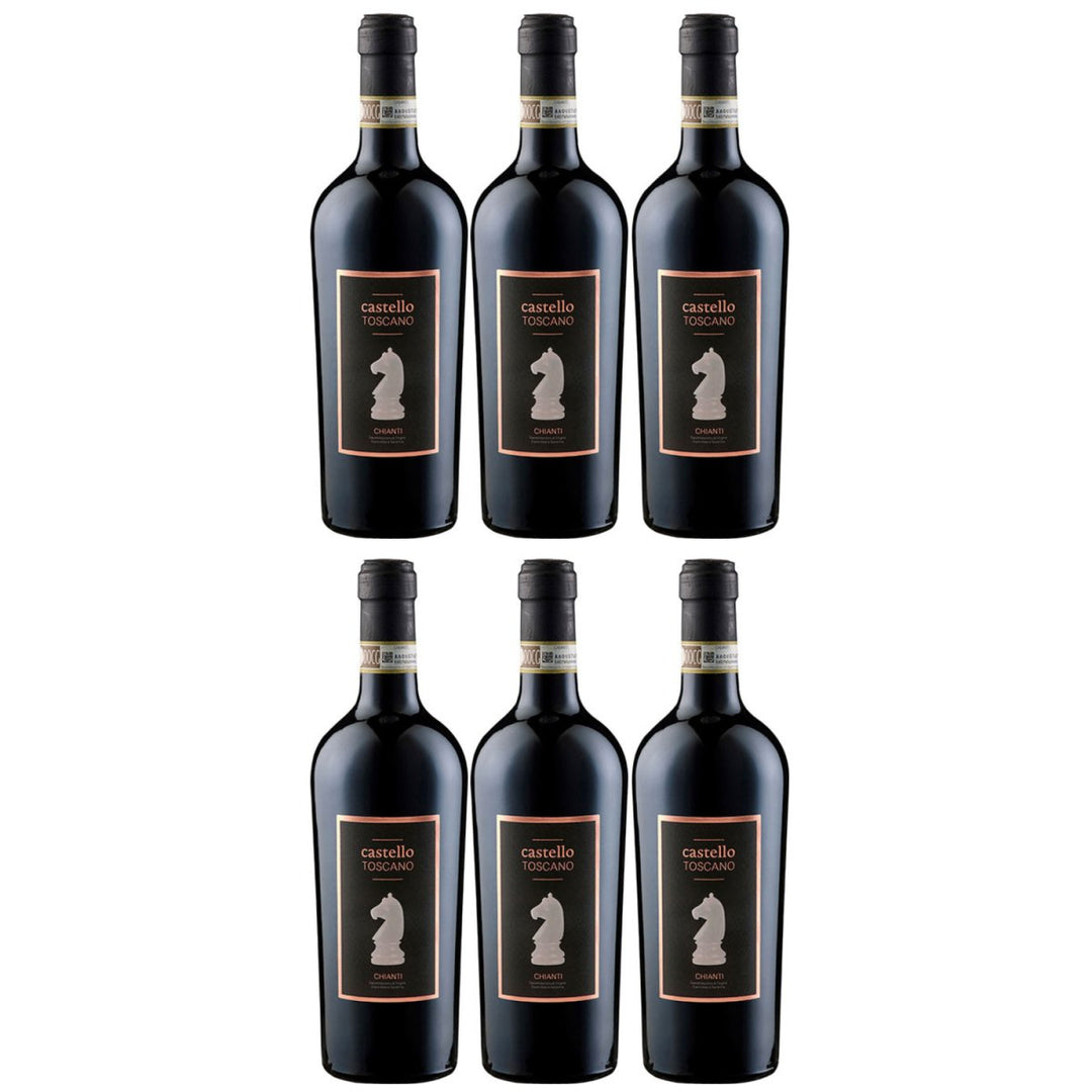 Castello Toscano Chianti Sangiovese DOCG Trocken Rotwein Wein Italien (6 x 0.75 l) - Versanel - Wein
