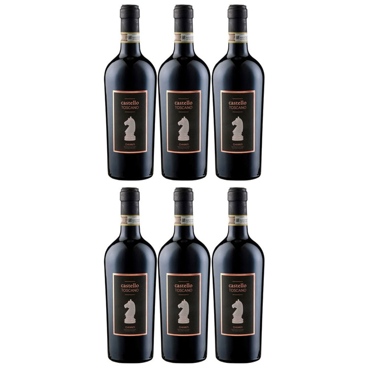Castello Toscano Chianti Sangiovese DOCG Trocken Rotwein Wein Italien (6 x 0.75 l) - Versanel - Wein