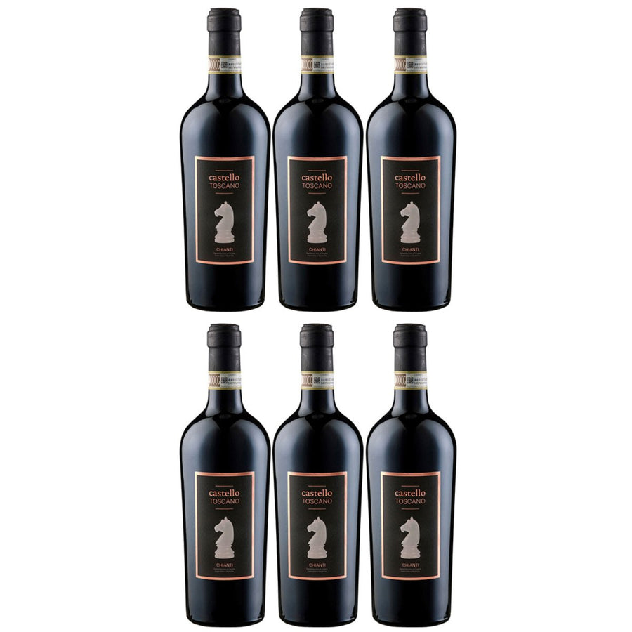 Castello Toscano Chianti Sangiovese DOCG Trocken Rotwein Wein Italien (6 x 0.75 l) - Versanel - Wein