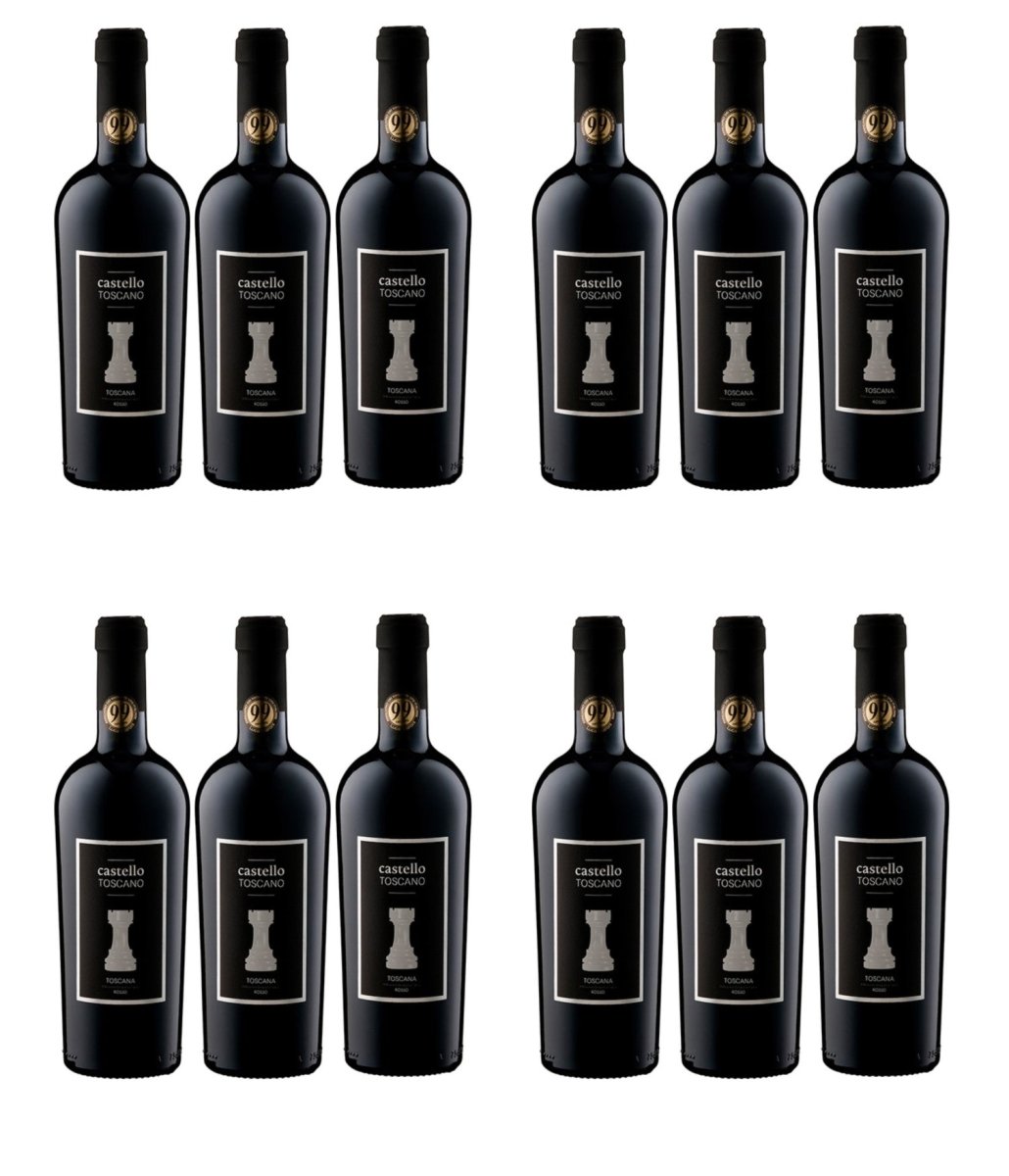 Castello Toscano Rosso IGT Rotwein Rot halbtrocken Italien (12 x 0.75 l) - Versanel - 