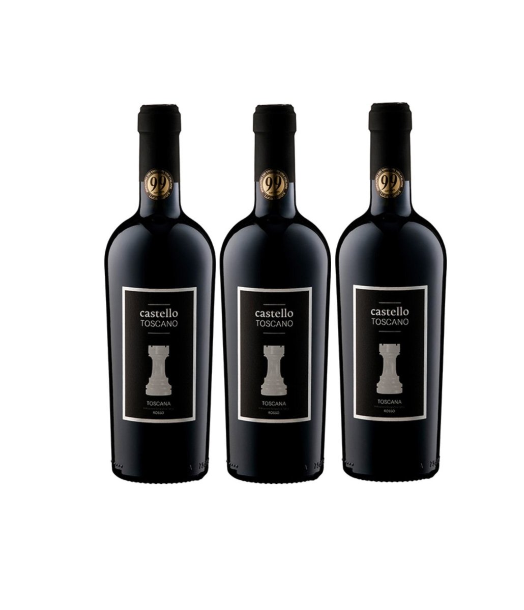 Castello Toscano Rosso IGT Rotwein Rot halbtrocken Italien (3 x 0.75 l) - Versanel - 