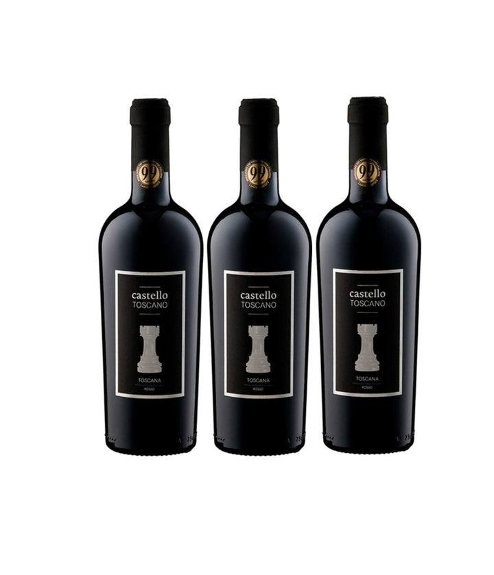Castello Toscano Rosso IGT Rotwein Rot halbtrocken Italien (3 x 0.75 l) - Versanel - 