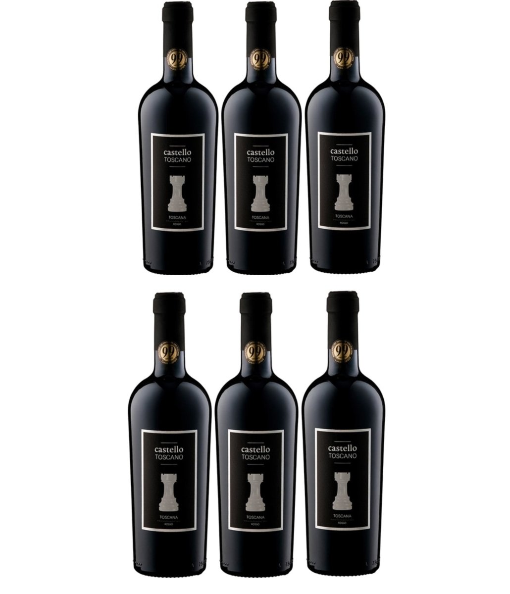 Castello Toscano Rosso IGT Rotwein Rot halbtrocken Italien (6 x 0.75 l) - Versanel - 