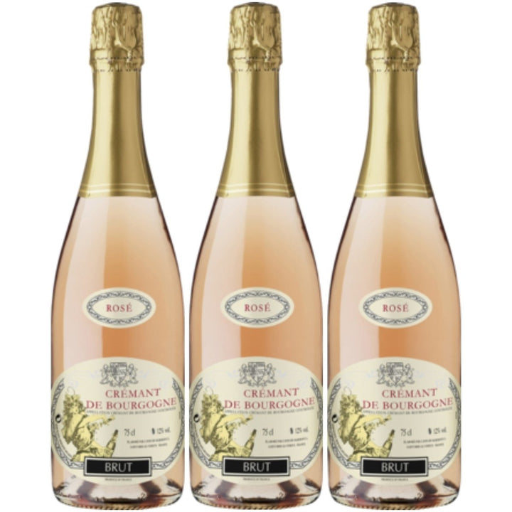 Caves de Marsigny Crémant de Bourgogne Roséwein Brut AOC Vegan Frankreich (3 x 0,75l) - Versanel - Wein