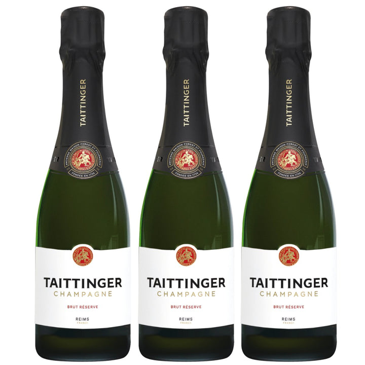 Champagne Taittinger Brut Réserve Schaumwein Trocken Weiss Frankreich (3 x 0,375l) - Versanel - 