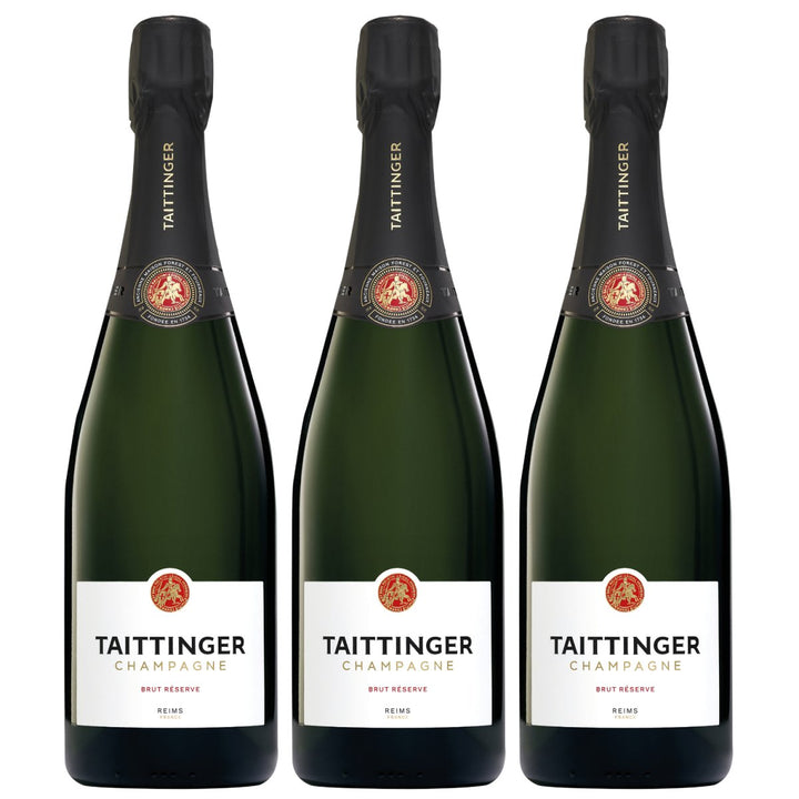 Champagne Taittinger Brut Réserve Schaumwein Trocken Weiss Frankreich (3 x 0,75l) - Versanel - 