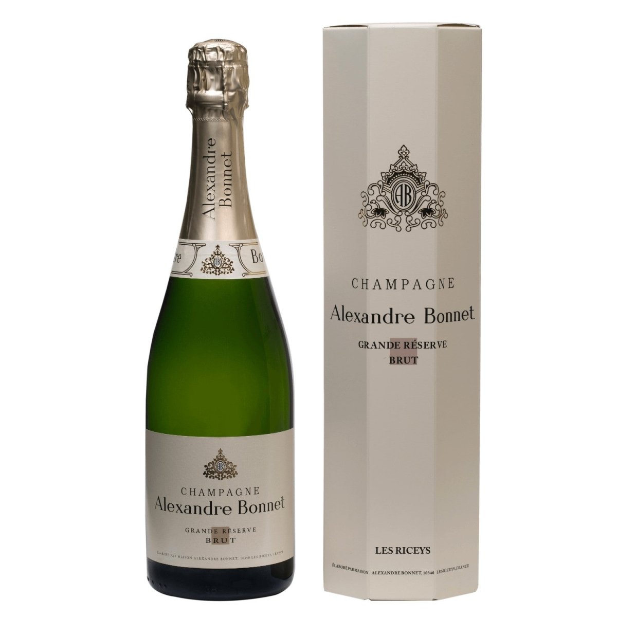 Champagner Bonnet Brut Grande Réserve in Geschenkpackung Weißwein und prickelnd Wein trocken Frankreich (1 x 0,75l) - Versanel -