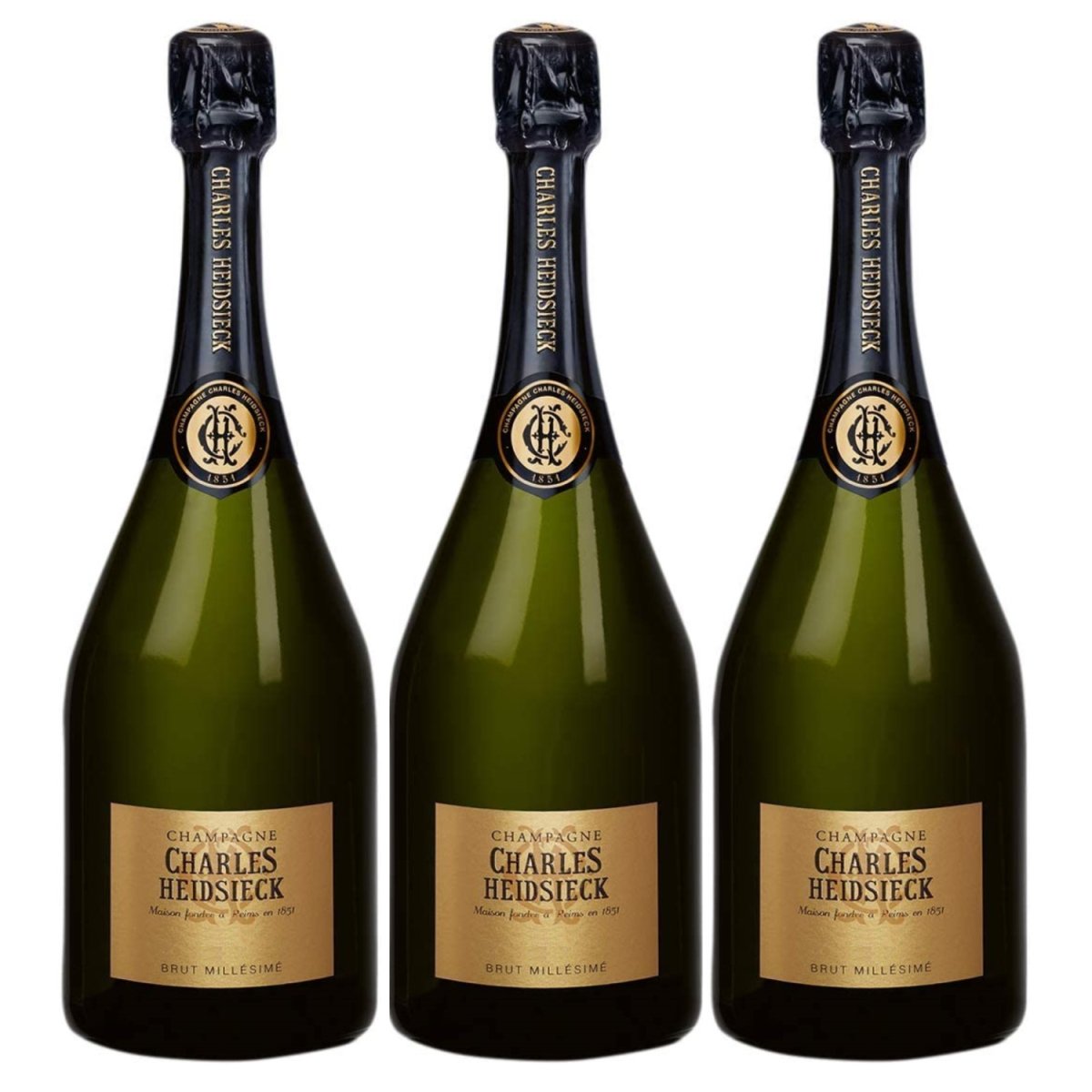 Charles Heidsieck Brut Champagne Champagner Schaumwein Frankreich (3 x 0.75l) - Versanel - 