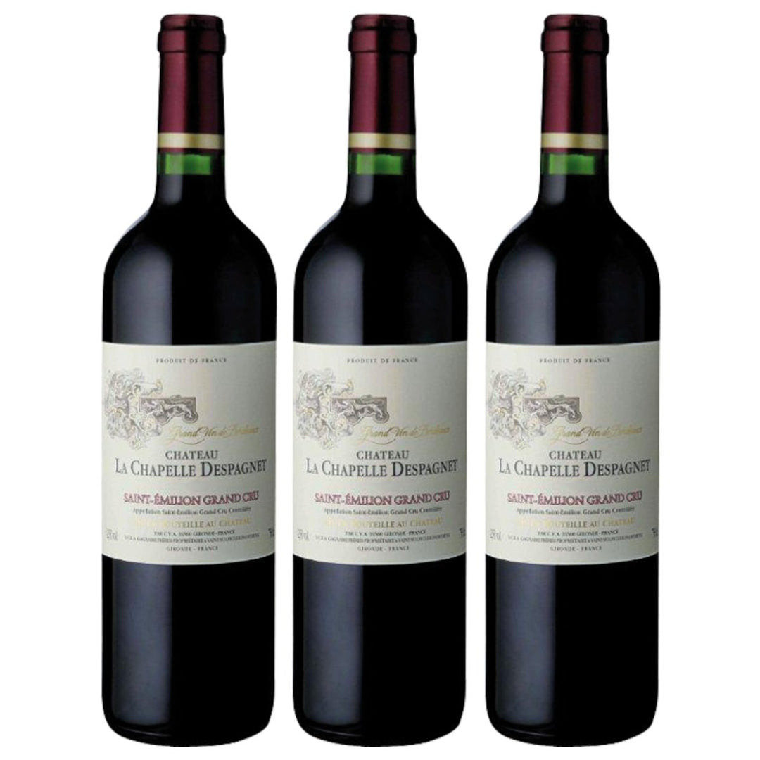 Château la Chapelle Despagnet Saint Emilion Grand Cru AOC Rotwein Wein trocken Frankreich (3 x 0,75l) - Versanel - Wein