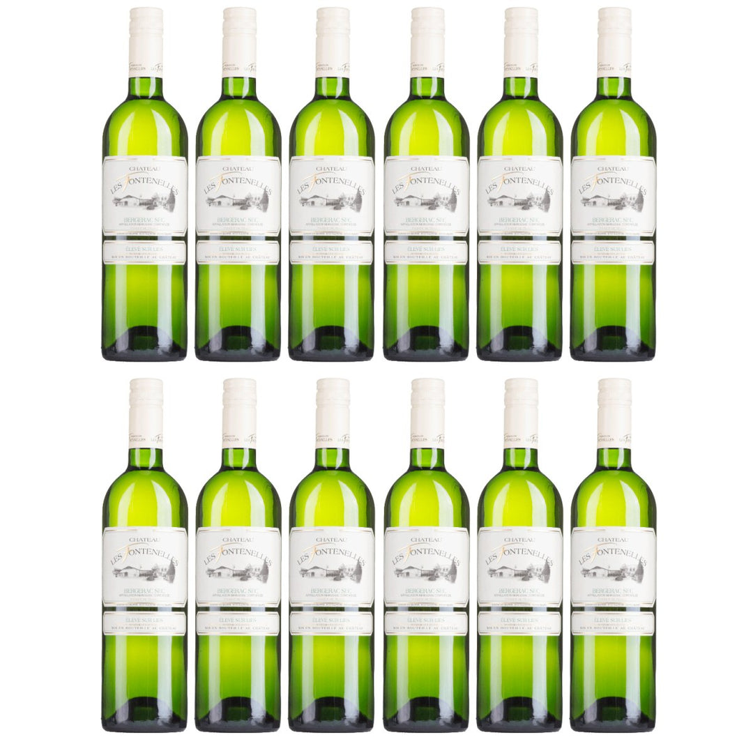 Château Les Fontenelles Bergerac Blanc Sec Weißwein Weiss Trocken Frankreich (12 x 0,75l) - Versanel - Wein