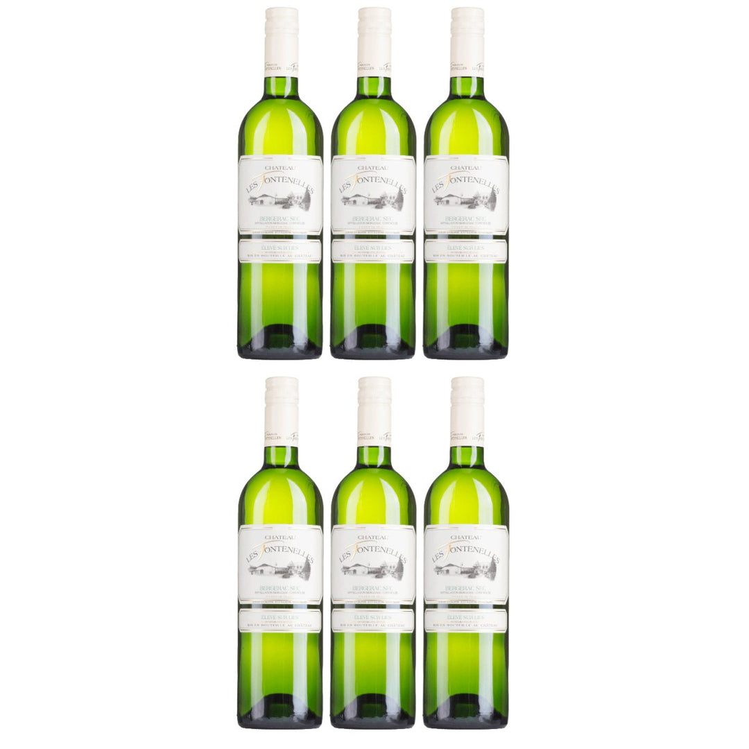 Château Les Fontenelles Bergerac Blanc Sec Weißwein Weiss Trocken Frankreich (6 x 0,75l) - Versanel - Wein
