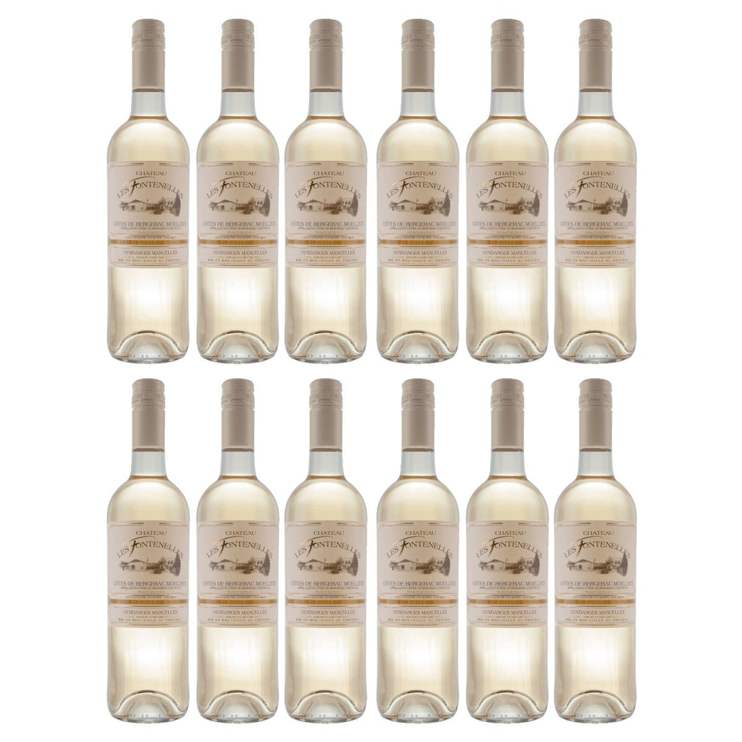 Château Les Fontenelles Bergerac Moelleux Weißwein Wein Weiss Süß Frankreich (12 x 0,75l) - Versanel - Wein