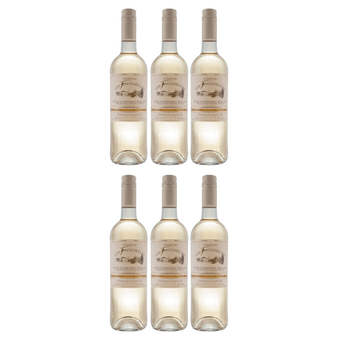 Château Les Fontenelles Bergerac Moelleux Weißwein Wein Weiss Süß Frankreich (6 x 0,75l) - Versanel - Wein