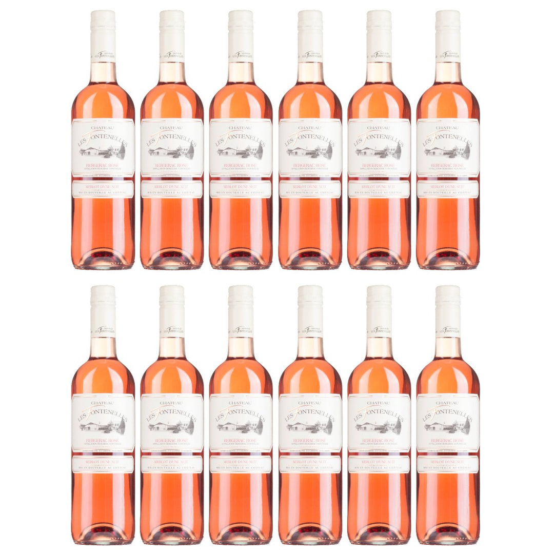 Château Les Fontenelles Bergerac Roséwein Rosé trocken Frankreich (12 x 0,75l) - Versanel - Wein