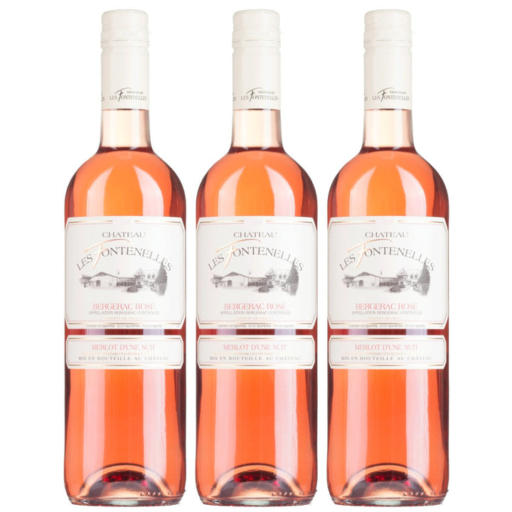 Château Les Fontenelles Bergerac Roséwein Rosé trocken Frankreich (3 x 0,75l) - Versanel - Wein