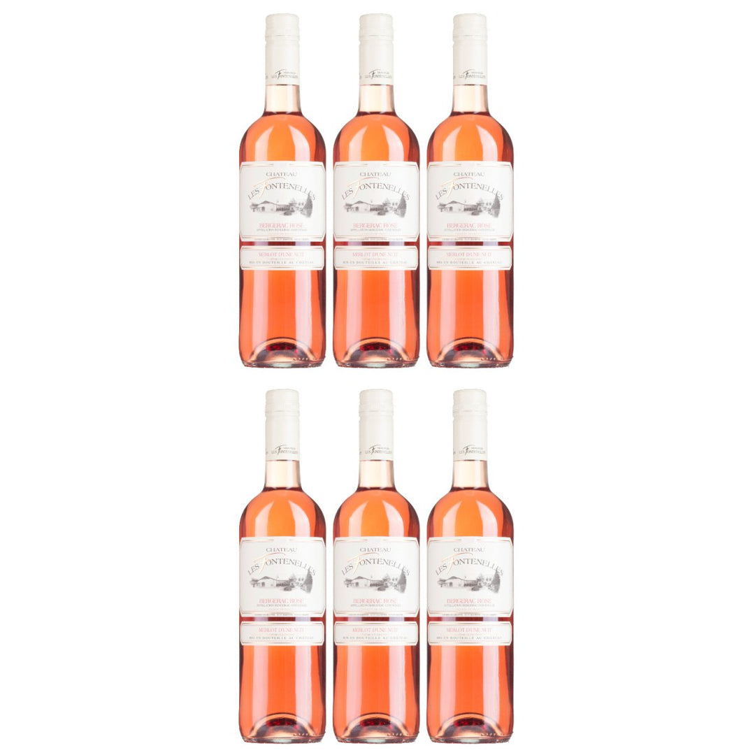 Château Les Fontenelles Bergerac Roséwein Rosé trocken Frankreich (6 x 0,75l) - Versanel - Wein