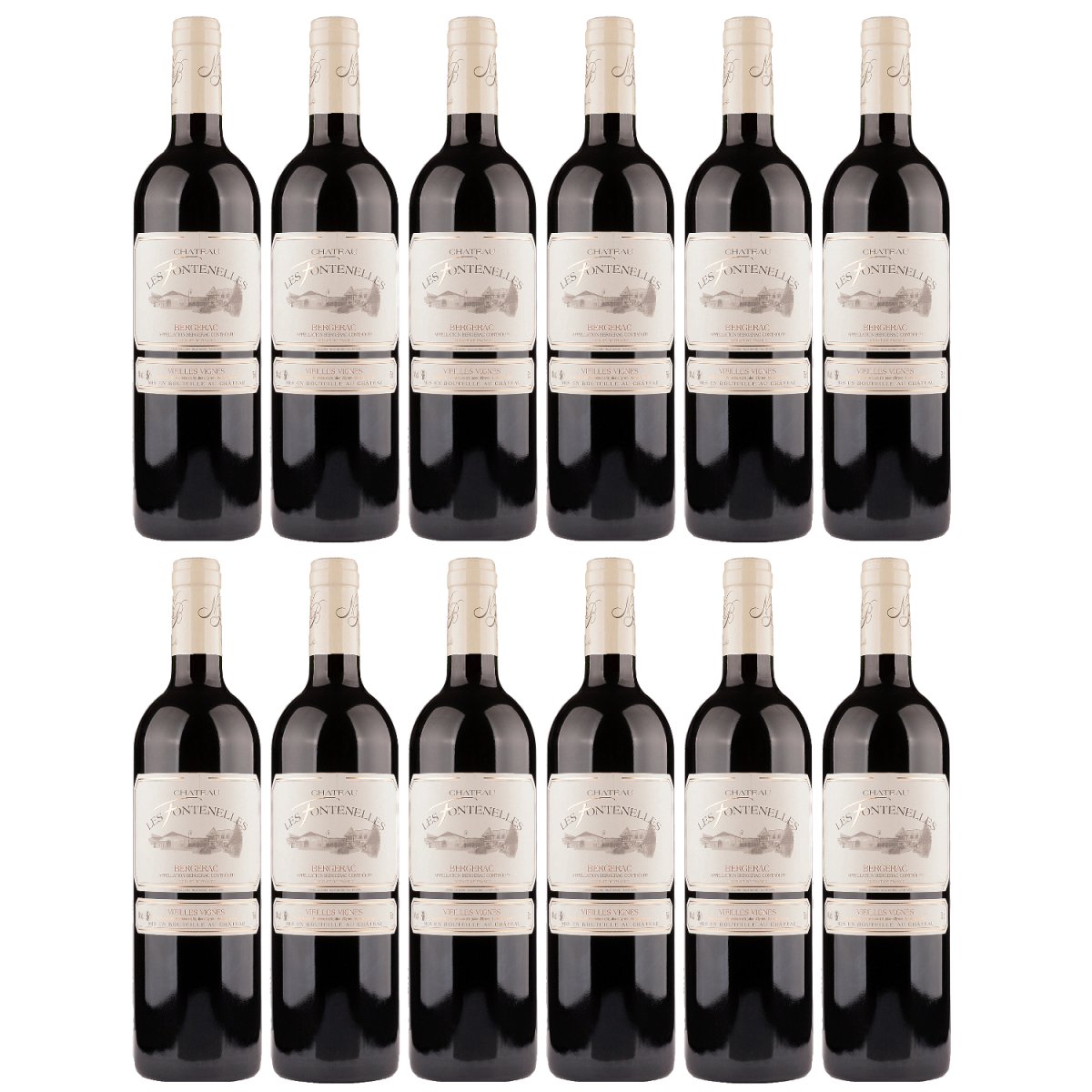 Château Les Fontenelles Bergerac Rouge Rotwein Rot trocken Frankreich (12 x 0,75l) - Versanel - Wein