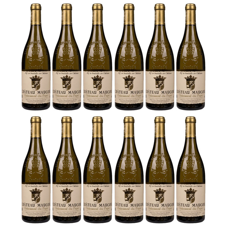 Château Maucoil Châteauneuf - du - Pape Blanc Weißwein Weiss trocken bio Frankreich (12 x 0,75l) - Versanel - Wein