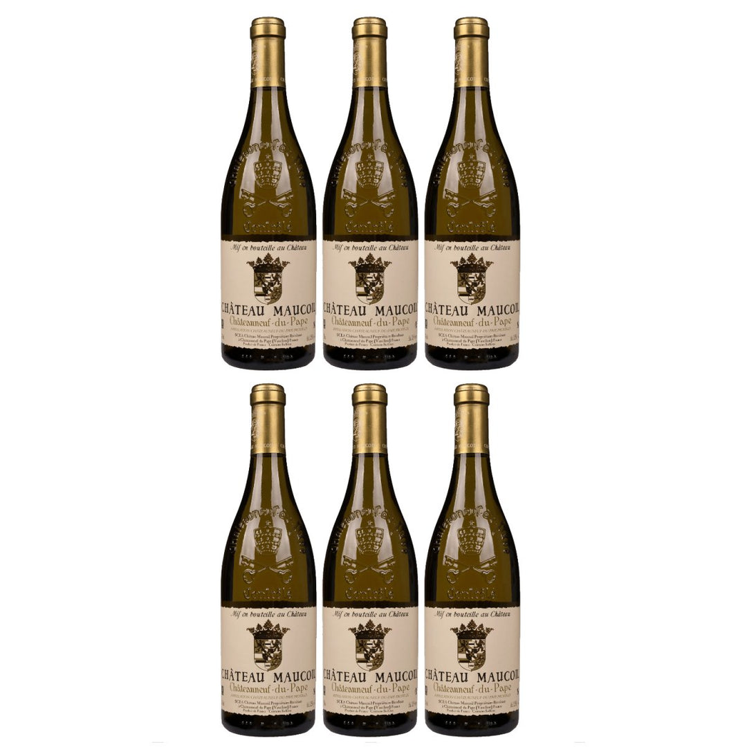 Château Maucoil Châteauneuf - du - Pape Blanc Weißwein Weiss trocken bio Frankreich (6 x 0,75l) - Versanel - Wein