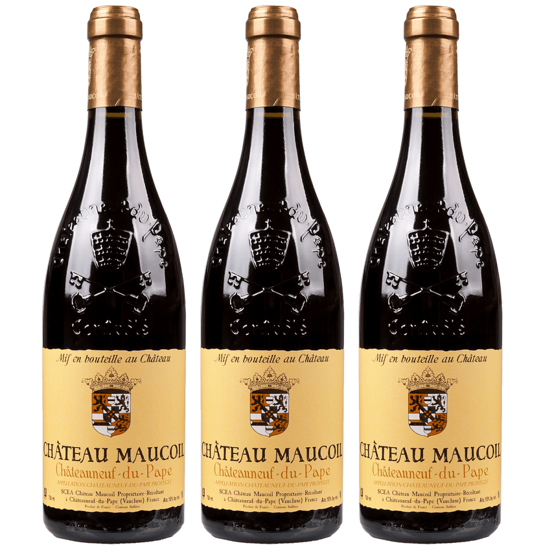 Château Maucoil Châteauneuf - du - Pape Rouge Rotwein trocken Rot bio Frankreich (3 x 0,75l) - Versanel - Wein