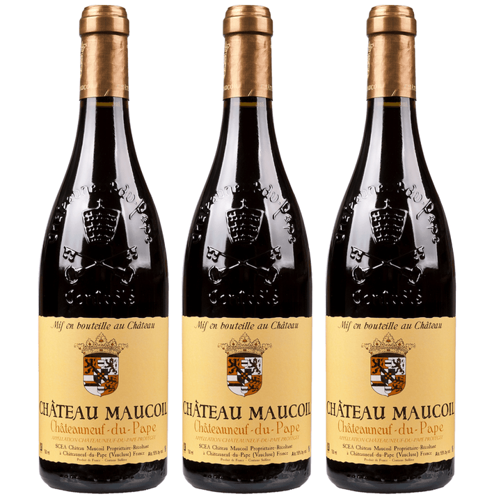 Château Maucoil Châteauneuf - du - Pape Rouge Rotwein trocken Rot bio Frankreich (3 x 0,75l) - Versanel - Wein