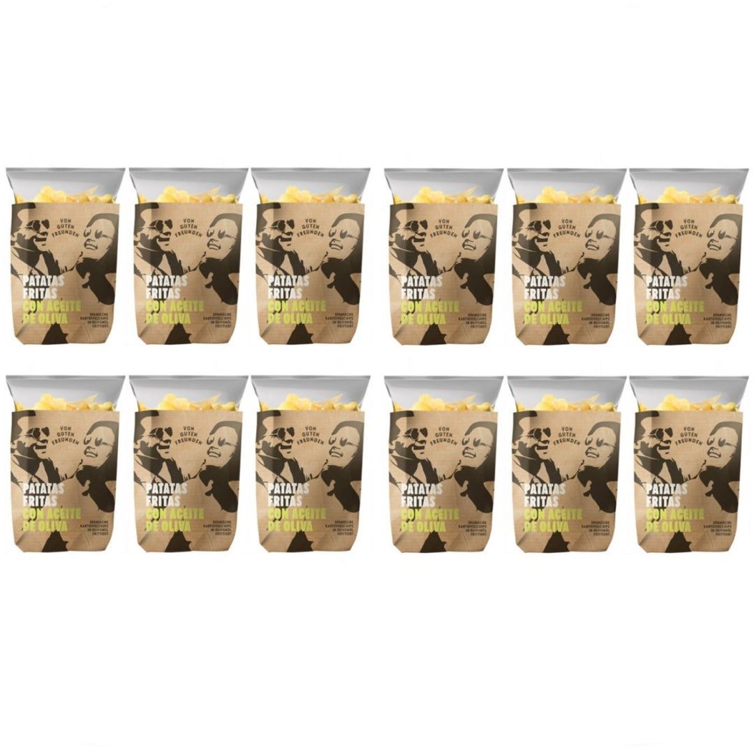 Chips von guten Freunden Patatas Fritas en Aceite de Oliva Kartoffelchips Spanien (12 x 170 g) - Versanel - 