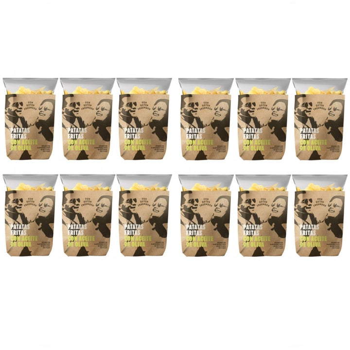 Chips von guten Freunden Patatas Fritas en Aceite de Oliva Kartoffelchips Spanien (12 x 170 g) - Versanel - 