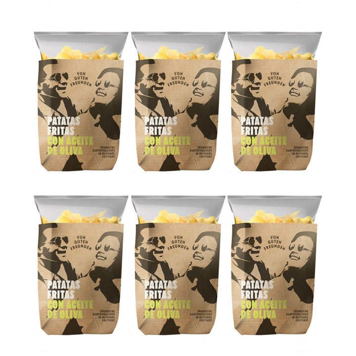 Chips von guten Freunden Patatas Fritas en Aceite de Oliva Kartoffelchips Spanien (6 x 170 g) - Versanel - 