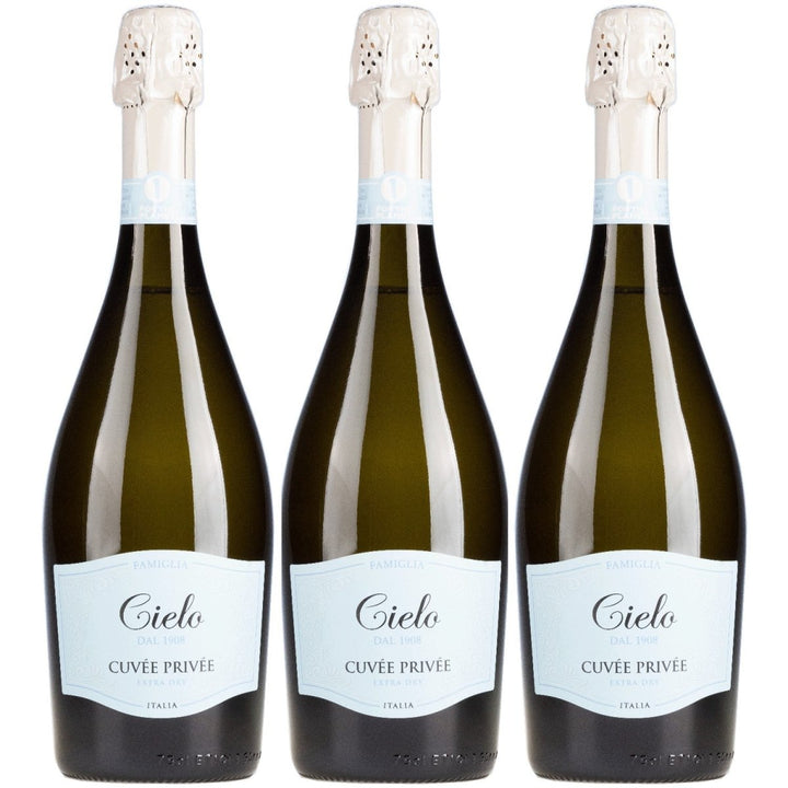 Cielo e Terra Brut Spumante Cuvée Privée Schaumwein Wein Italien (3 x 0,75l) - Versanel - 