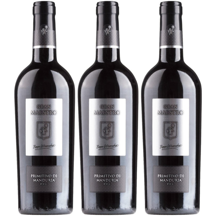 Cielo e Terra Gran Maestro Primitivo di Manduria Rotwein Rot Trocken Italien (3 x 0,75l) - Versanel - 