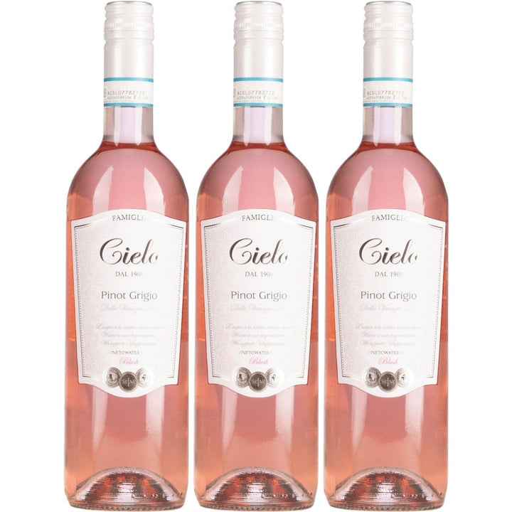 Cielo e Terra Pinot Grigio Roséwein Trocken Rosé Blush Italien (3 x 0,75l) - Versanel - 