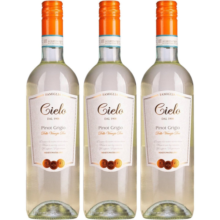 Cielo e Terra Pinot Grigio Weisswein Wein Trocken IGT Veneto Italien (3 x 0,75l) - Versanel - 