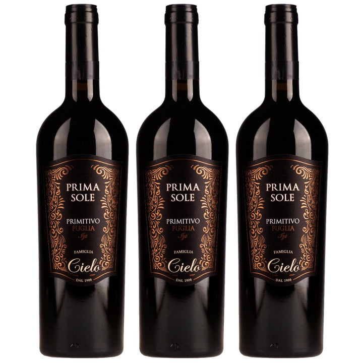 Cielo e Terra Primasole Primitivo Puglia IGT Rotwein Rot Trocken Italien (3 x 0,75l) - Versanel - 