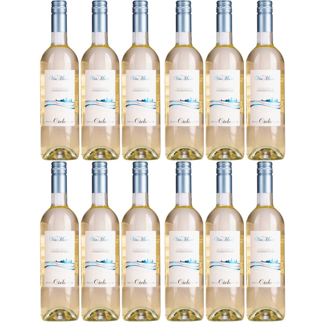 Cielo e Terra Via Mare Garganega Chardonnay Weisswein Trocken Weiß Italien (12 x 0,75l) - Versanel - 