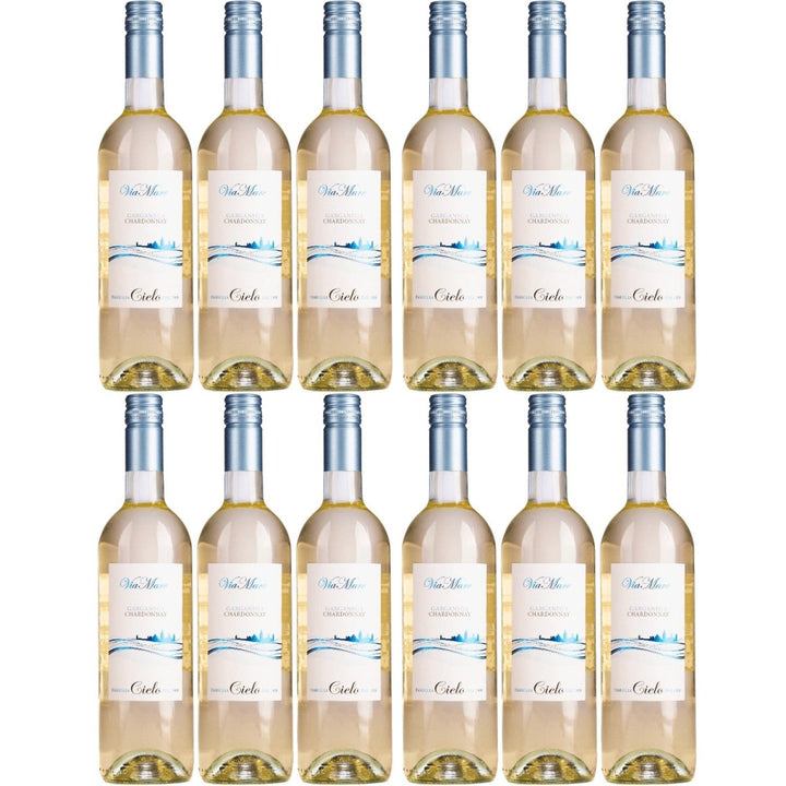 Cielo e Terra Via Mare Garganega Chardonnay Weisswein Trocken Weiß Italien (12 x 0,75l) - Versanel - 