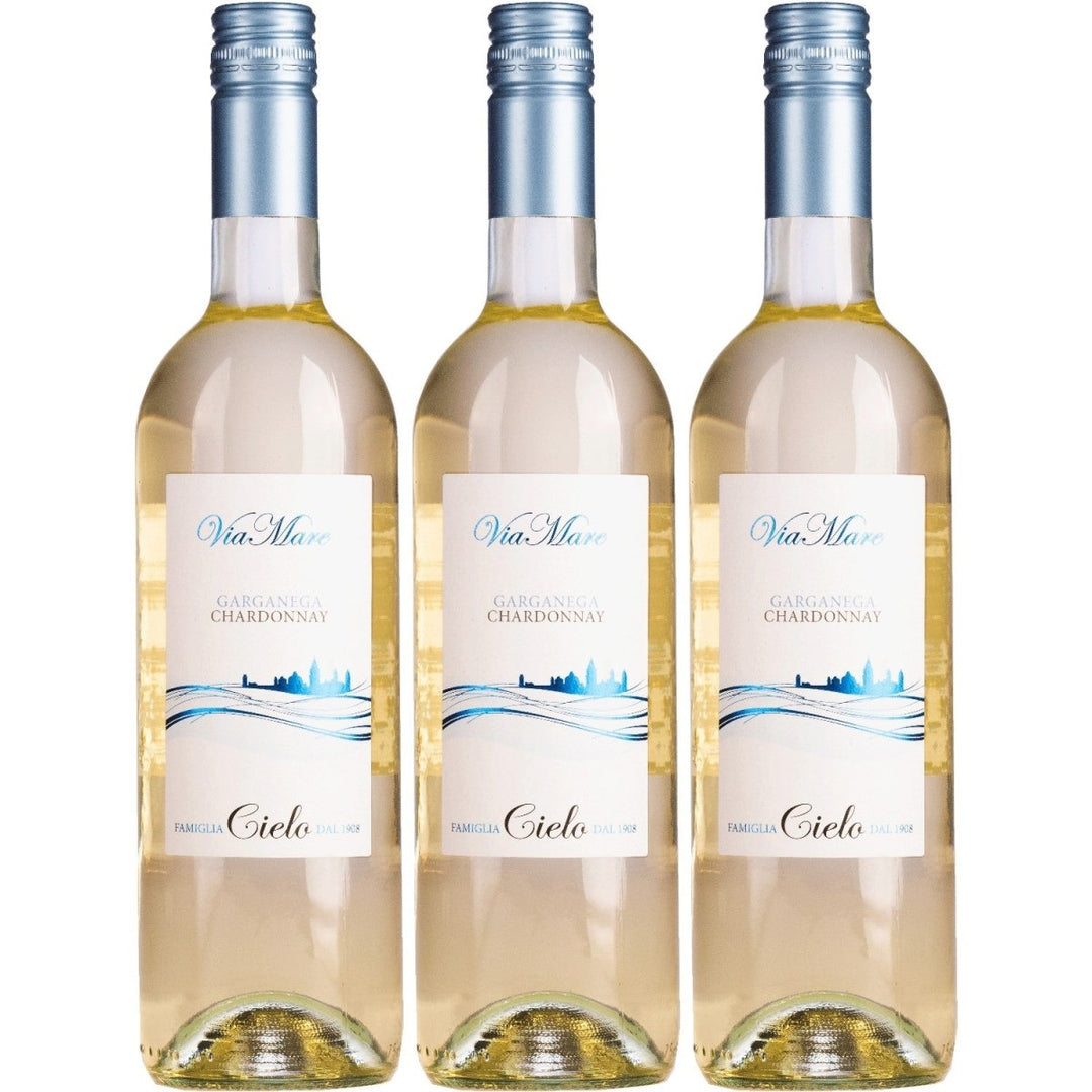 Cielo e Terra Via Mare Garganega Chardonnay Weisswein Trocken Weiß Italien (3 x 0,75l) - Versanel - 
