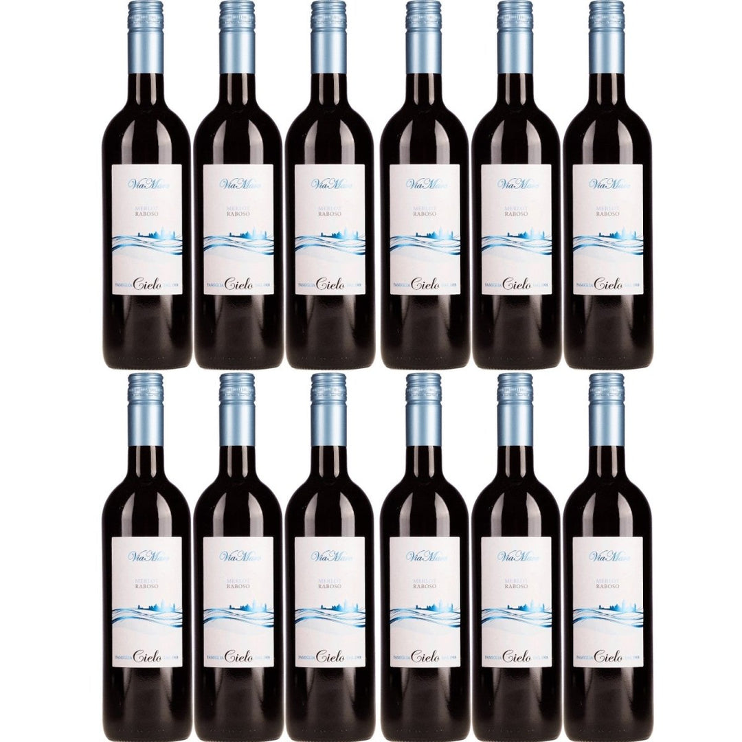 Cielo e Terra Via Mare Merlot Raboso Cuvée IGT Rotwein Rot Trocken Italien (12 x 0,75l) - Versanel - 