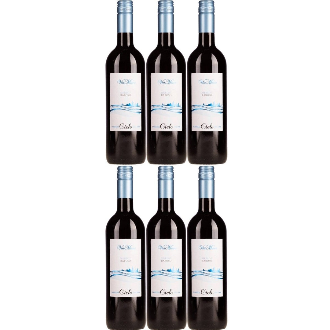 Cielo e Terra Via Mare Merlot Raboso Cuvée IGT Rotwein Rot Trocken Italien (6 x 0,75l) - Versanel - 