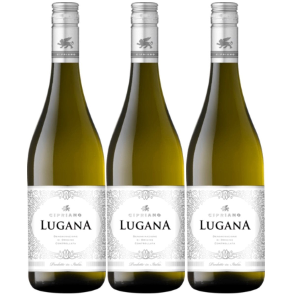 Cipriano Lugana Weißwein italienischer Wein trocken DOC Italien (3 x 0.75l) - Versanel -