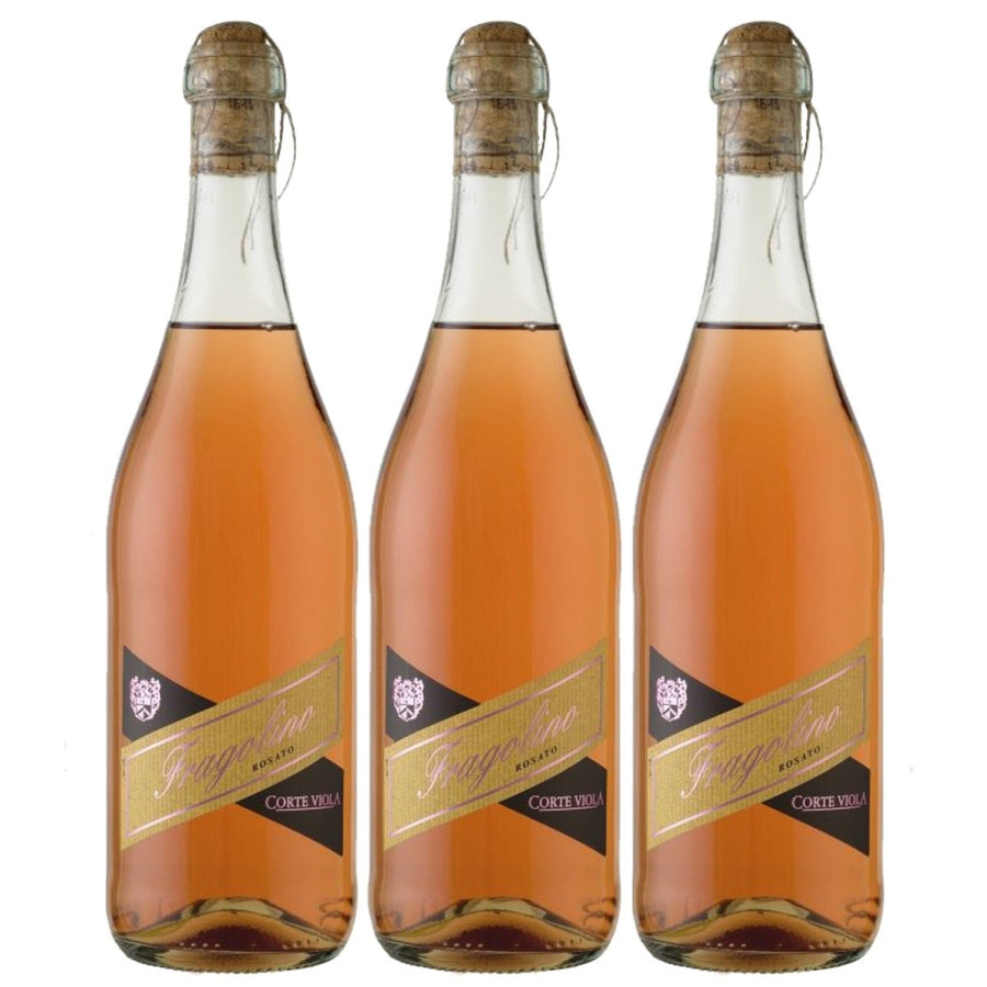 Contri Spumanti Corte Viola Fragolino Rosé halbtrocken Rosé Rosewein Italien (3 x 0,75l) - Versanel - 