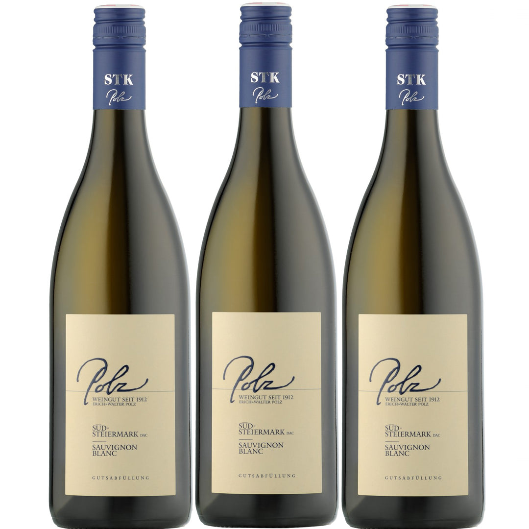 Weingut Polz Sauvignon Blanc Südsteiermark DAC Weißwein Wein trocken Österreich (3 x 0.75l)