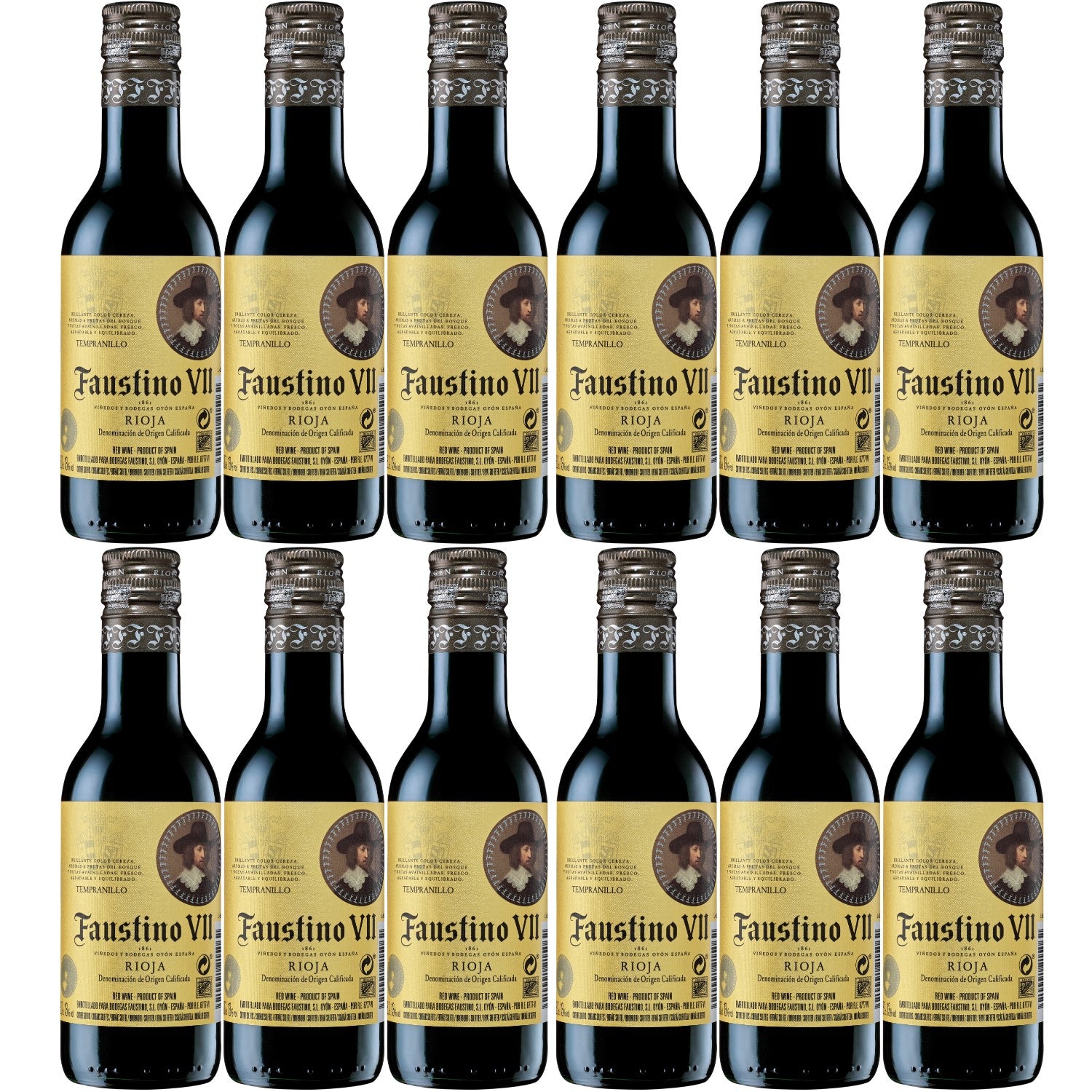 Faustino VII Tinto Kleinflasche Rotwein Wein trocken Spanien (12 x 0,188l)