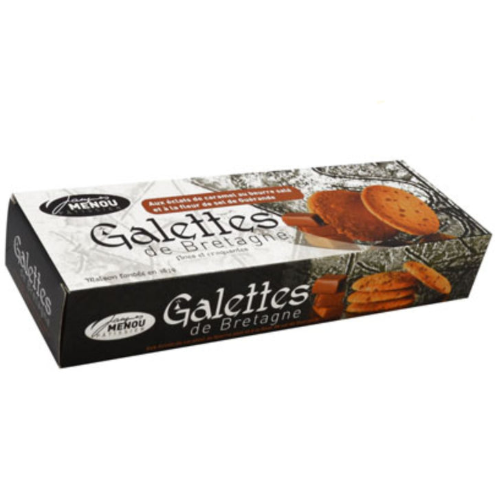 MENOU Galettes de Bretagne dünne Buttergaletten mit Karamellsplittern Frankreich (6 x 100g)