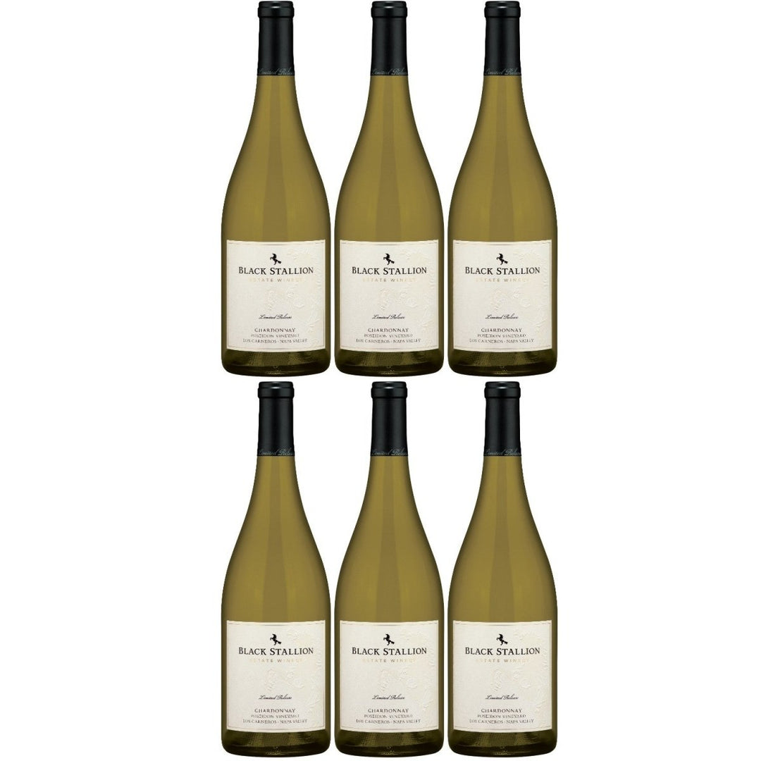 Delicato Family Wines Black Stallion Chardonnay Poseidon Vineyard Los Carneros Weisswein Weiss trocken USA (6 x 0.75 l) - Versanel -
