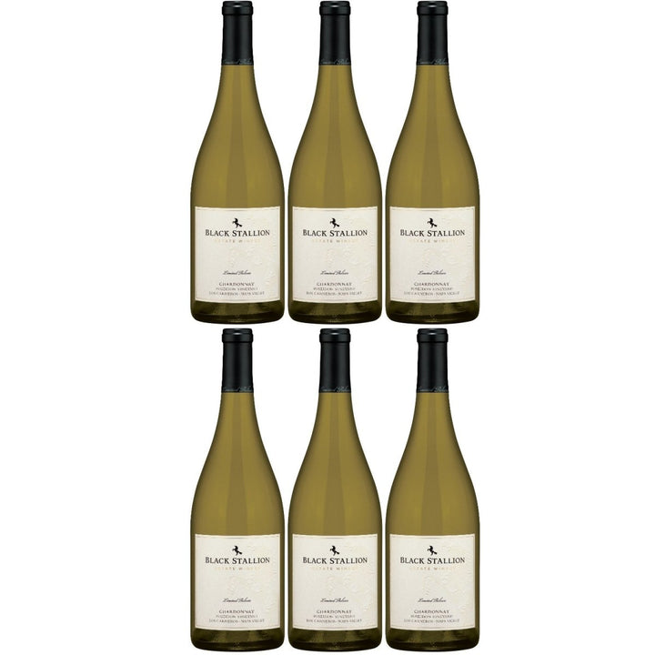Delicato Family Wines Black Stallion Chardonnay Poseidon Vineyard Los Carneros Weisswein Weiss trocken USA (6 x 0.75 l) - Versanel -