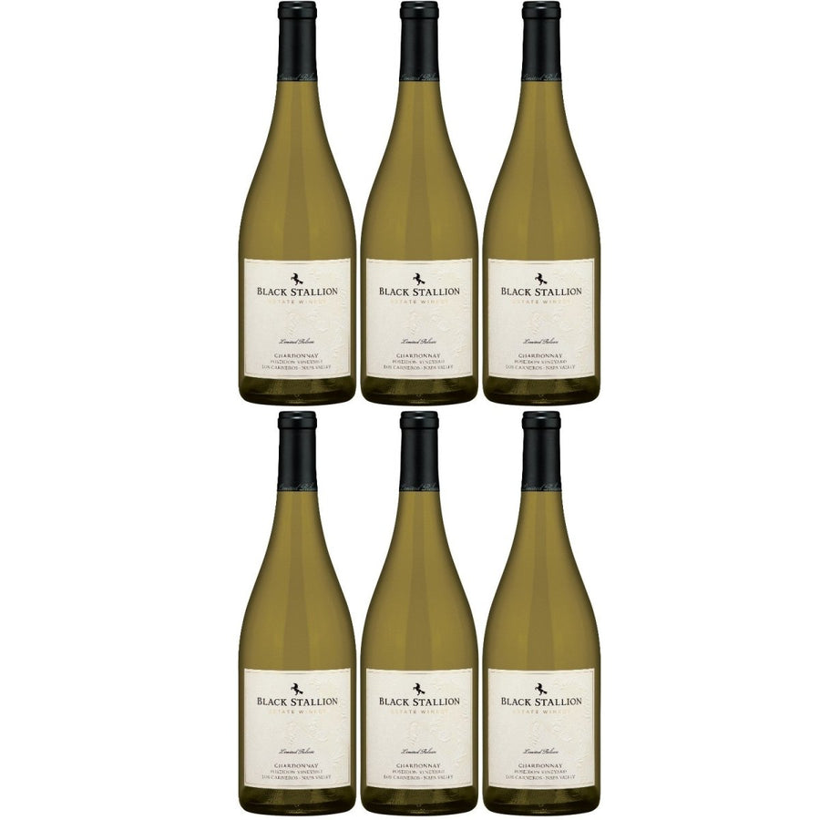 Delicato Family Wines Black Stallion Chardonnay Poseidon Vineyard Los Carneros Weisswein Weiss trocken USA (6 x 0.75 l) - Versanel -