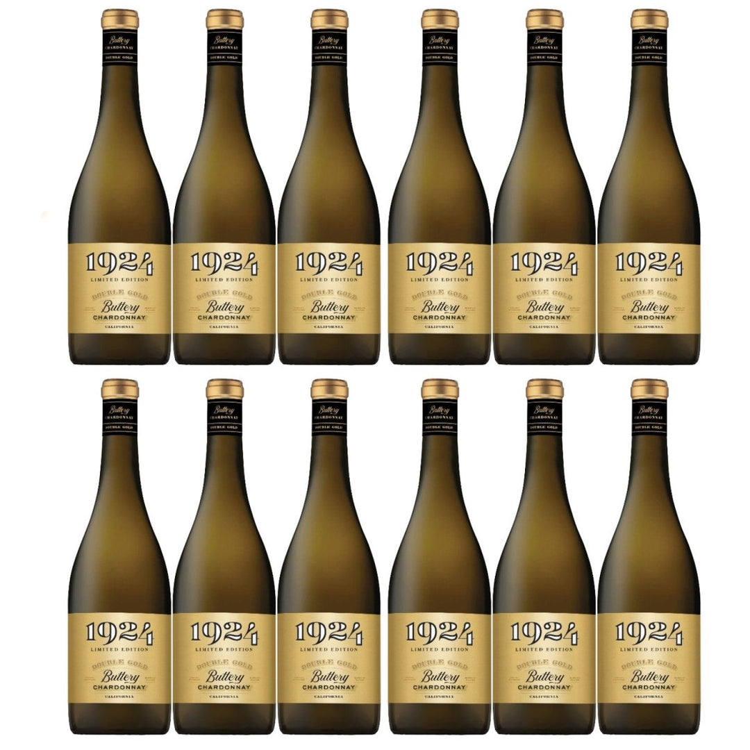 Delicato Family Wines Double Gold Buttery Chardonnay Weisswein Weiss trocken USA (12 x 0.75 l) - Versanel -